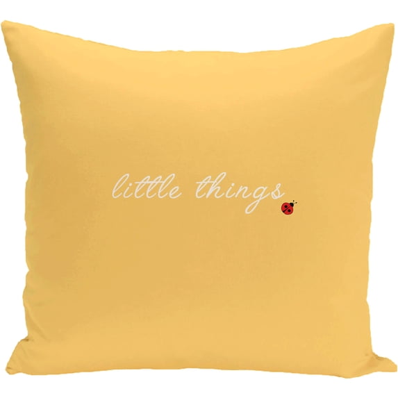 Simply Daisy 16" x 16" Little Things Word Print Pillow
