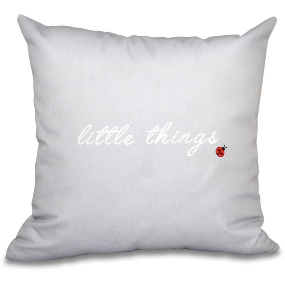 Simply Daisy 16" x 16" Little Things Word Print Pillow