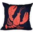 thumbnail image 1 of Simply Daisy 16" x 16" Lobster Animal Print Outdoor Pillow, 1 of 1