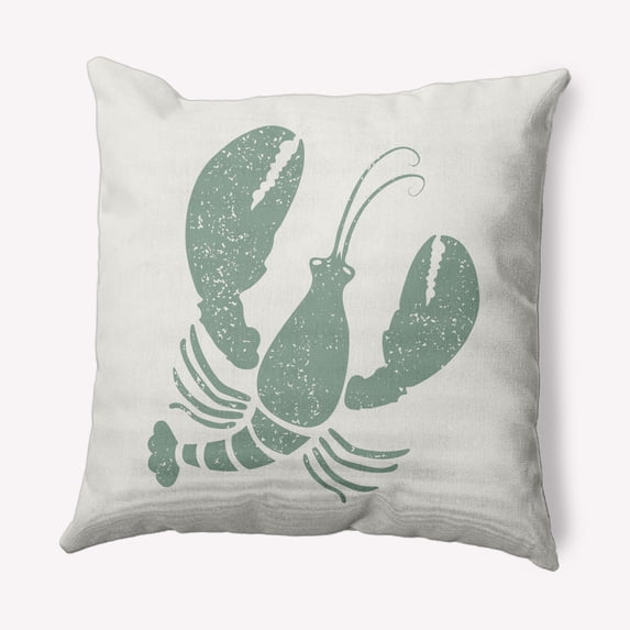 Simply Daisy 16" x 16" Lobster Nautical Decorative Indoor Pillow