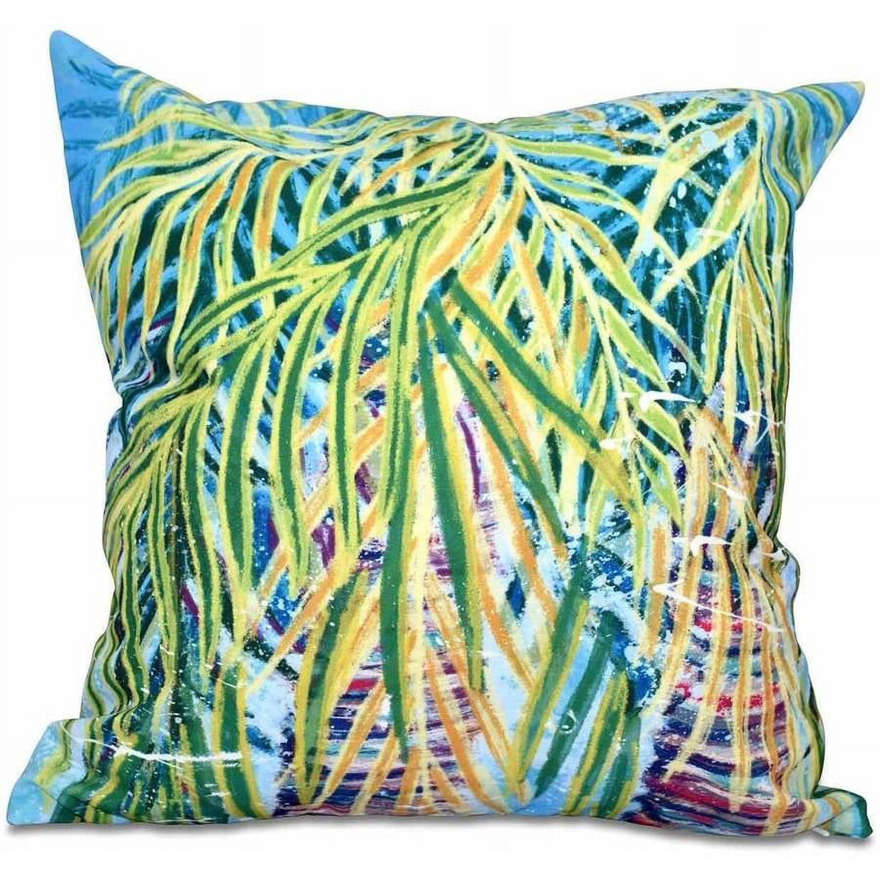 Simply Daisy 16" x 16" Malibu Floral Print Pillow, Blue