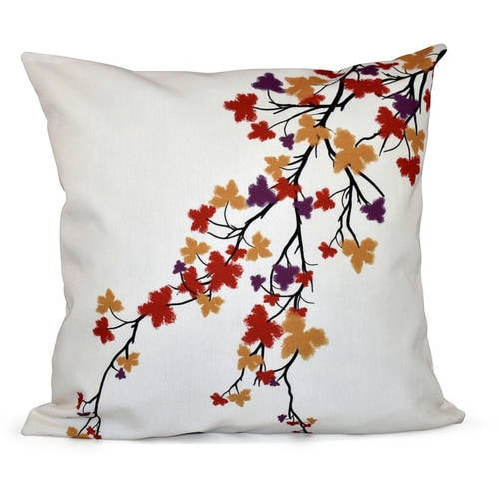 Simply Daisy 16" x 16" Maple Hues Flower Print Pillow
