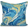 thumbnail image 1 of Simply Daisy 16" x 16" Marble Blend Geometric Outdoor Pillow, Green, 1 of 1