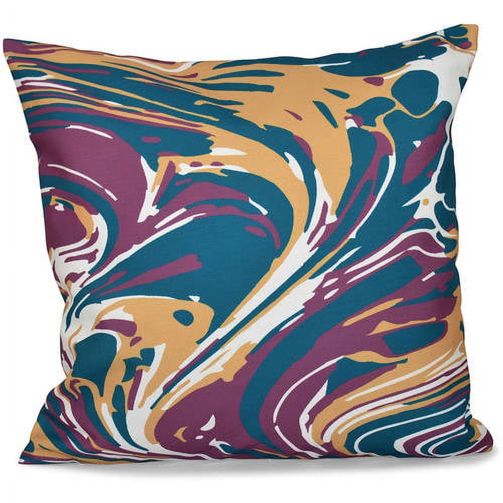 Simply Daisy 16" x 16" Marble Blend Geometric Outdoor Pillow