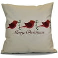 thumbnail image 1 of Simply Daisy 16" x 16" Merry Christmas Birds Word Print Pillow, 1 of 2