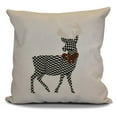 thumbnail image 1 of Simply Daisy 16" x 16" Merry Deer Animal Print Pillow, 1 of 2