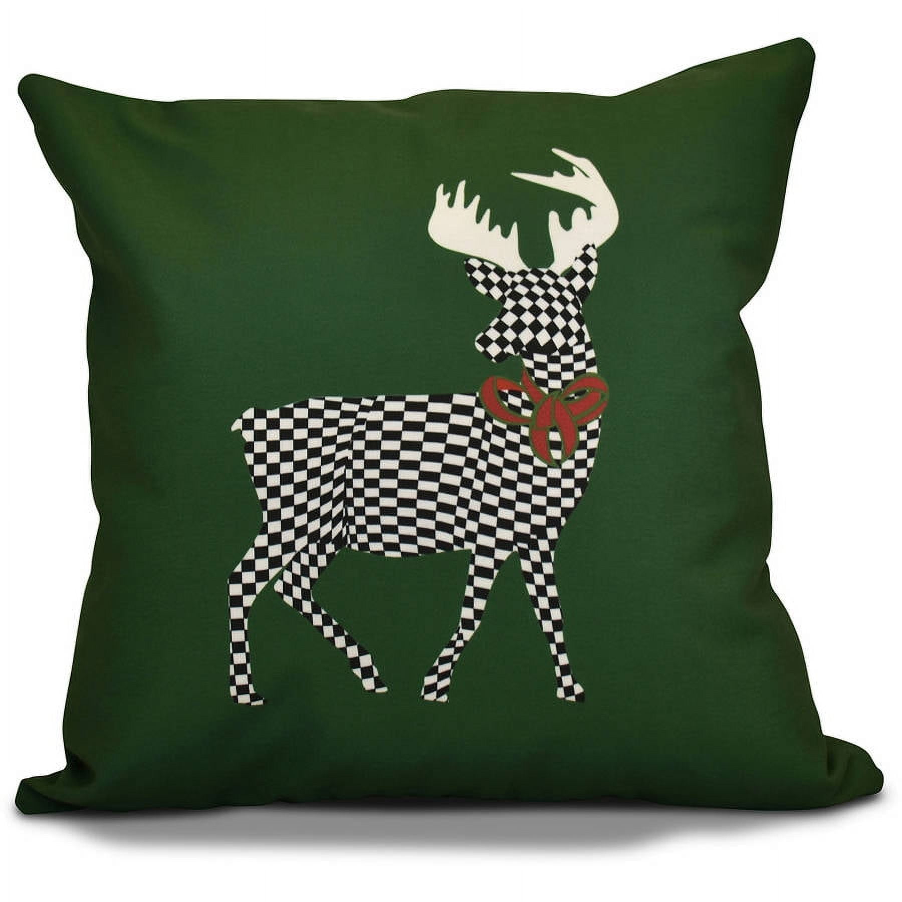 Simply Daisy 16" x 16" Merry Deer Animal Print Pillow