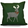 thumbnail image 1 of Simply Daisy 16" x 16" Merry Deer Animal Print Pillow, 1 of 2