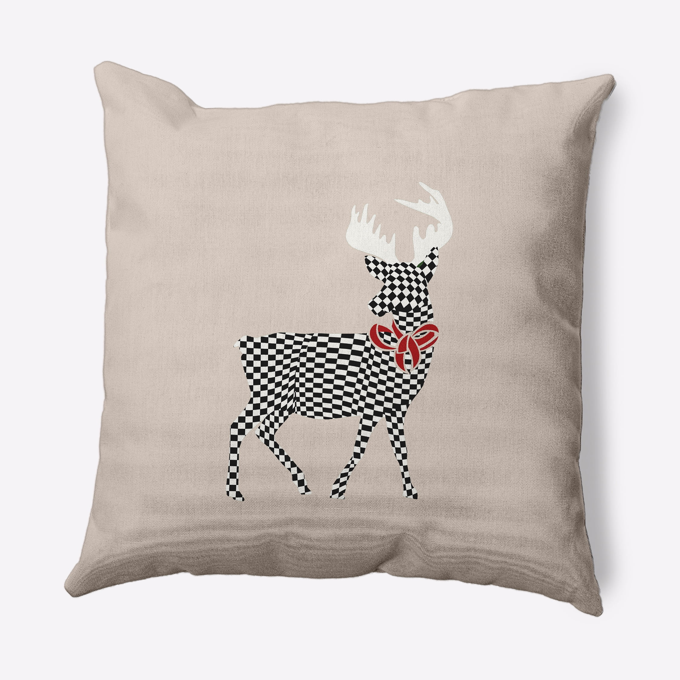 Simply Daisy 16" x 16" Merry Deer Outdoor Throw Pillow