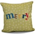 thumbnail image 1 of Simply Daisy 16" x 16" Merry Dot Word Print Pillow, 1 of 2