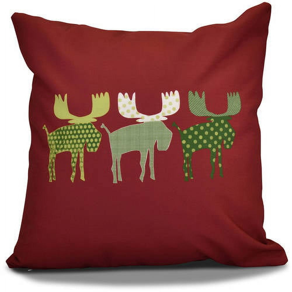 Simply Daisy 16" x 16" Merry Moose Animal Print Pillow