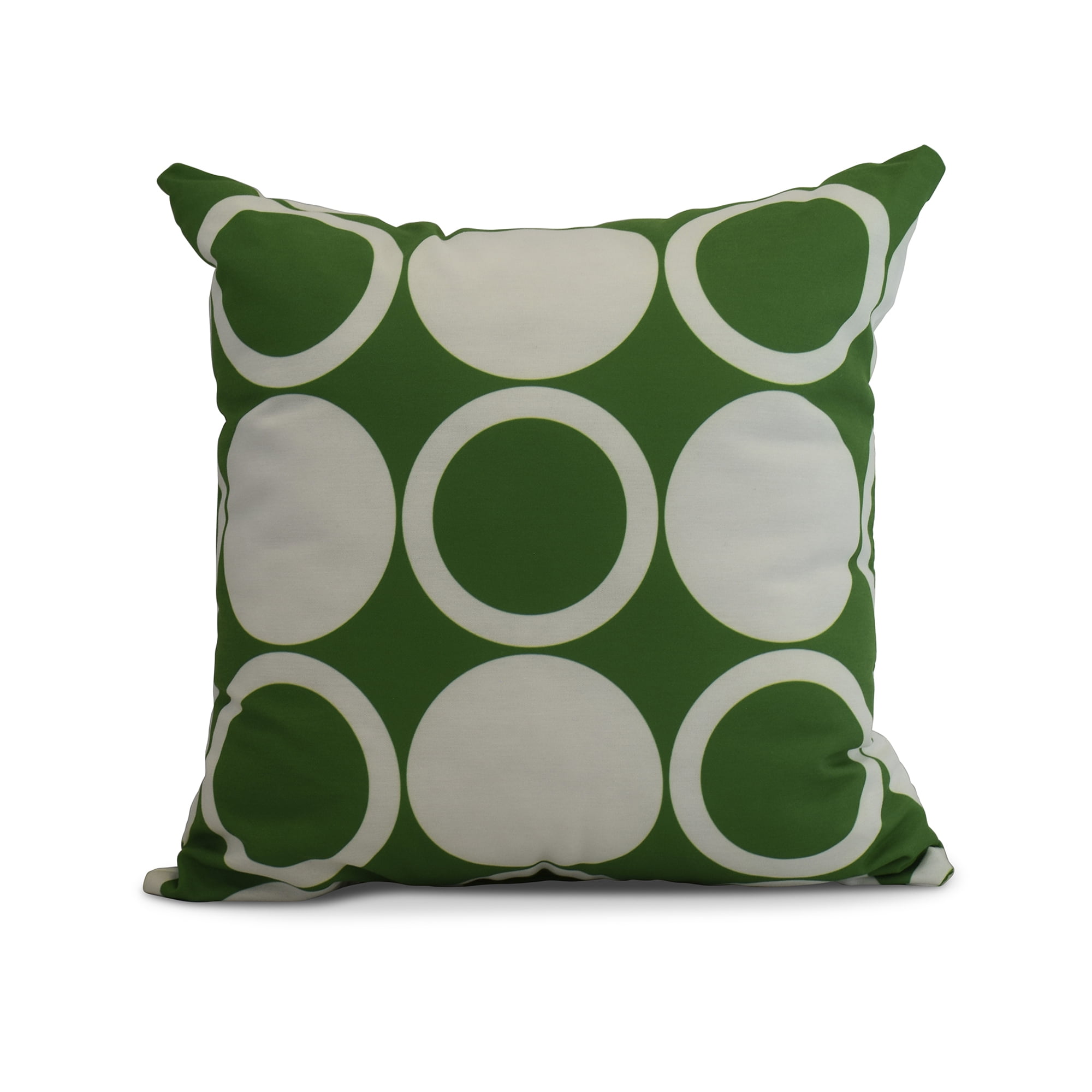 Simply Daisy, 16" x 16" ModCircles, Geometric Print Outdoor Pillow, Green