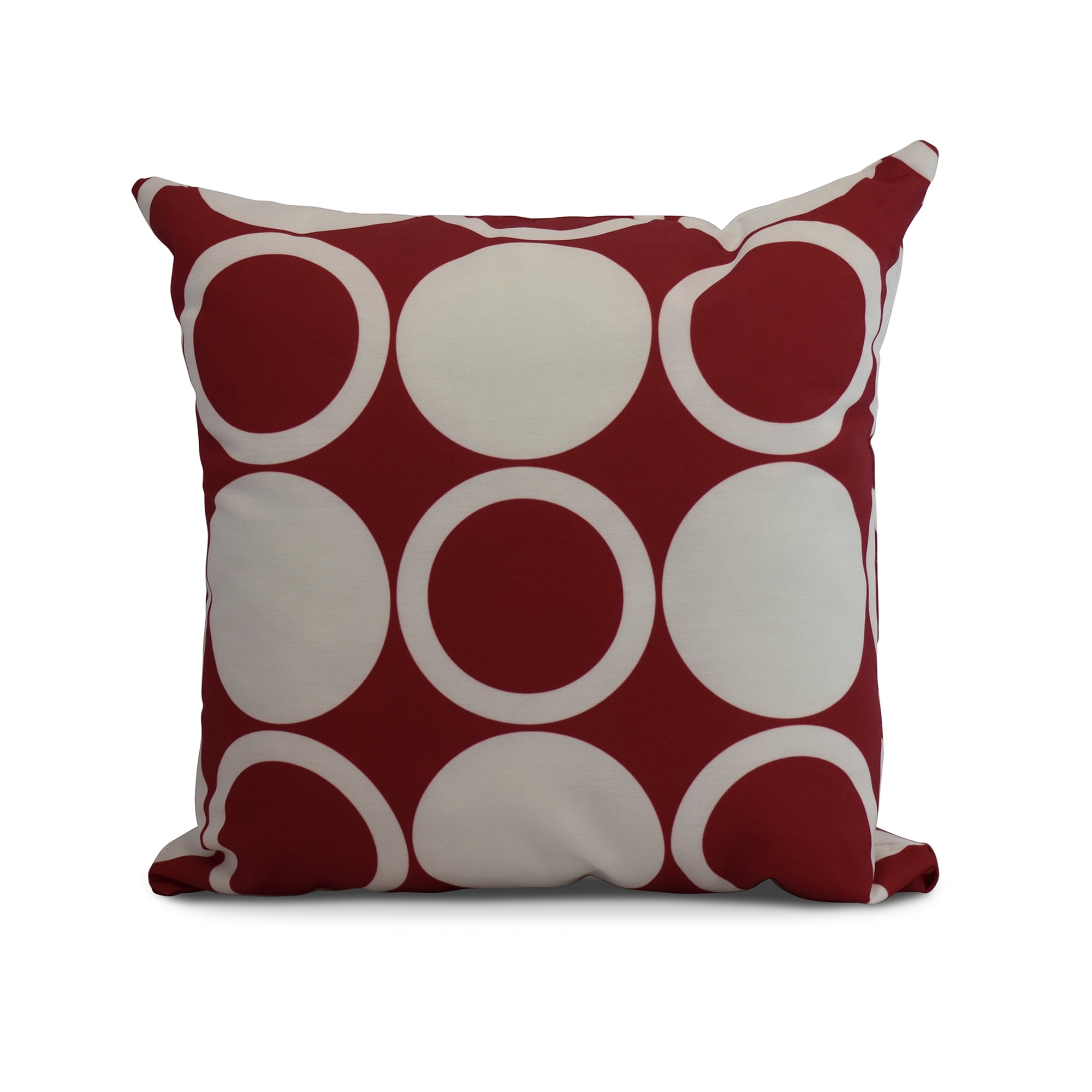 Simply Daisy, 16" x 16" ModCircles, Geometric Print Outdoor Pillow, Red