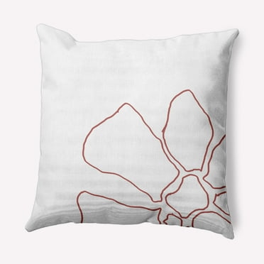 Simply Daisy 16" x 16" Modern, Contemporary White Polyester Throw Pillow