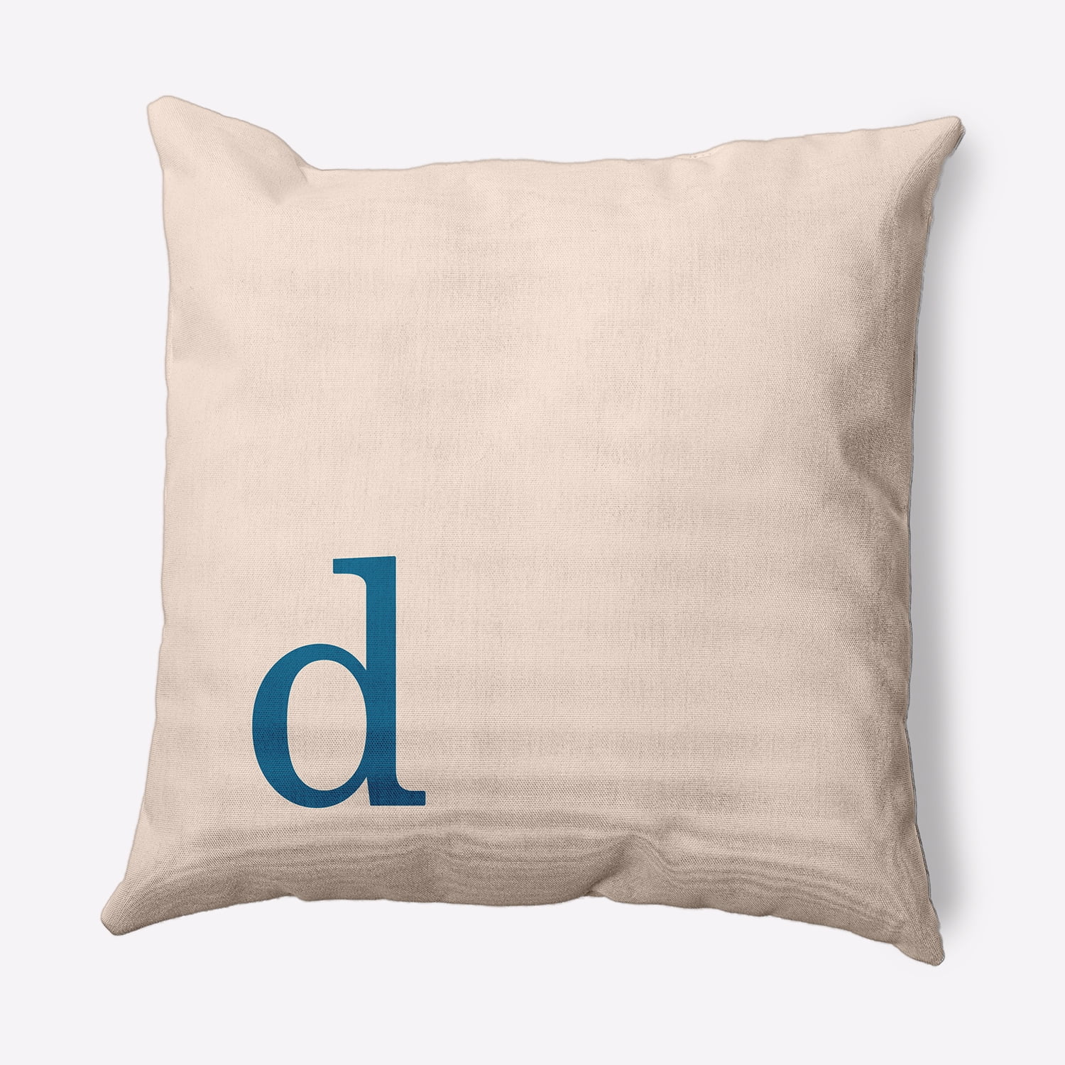 Simply Daisy 16" x 16" Modern Monogram Decorative Throw Pillow, Autumn Blue