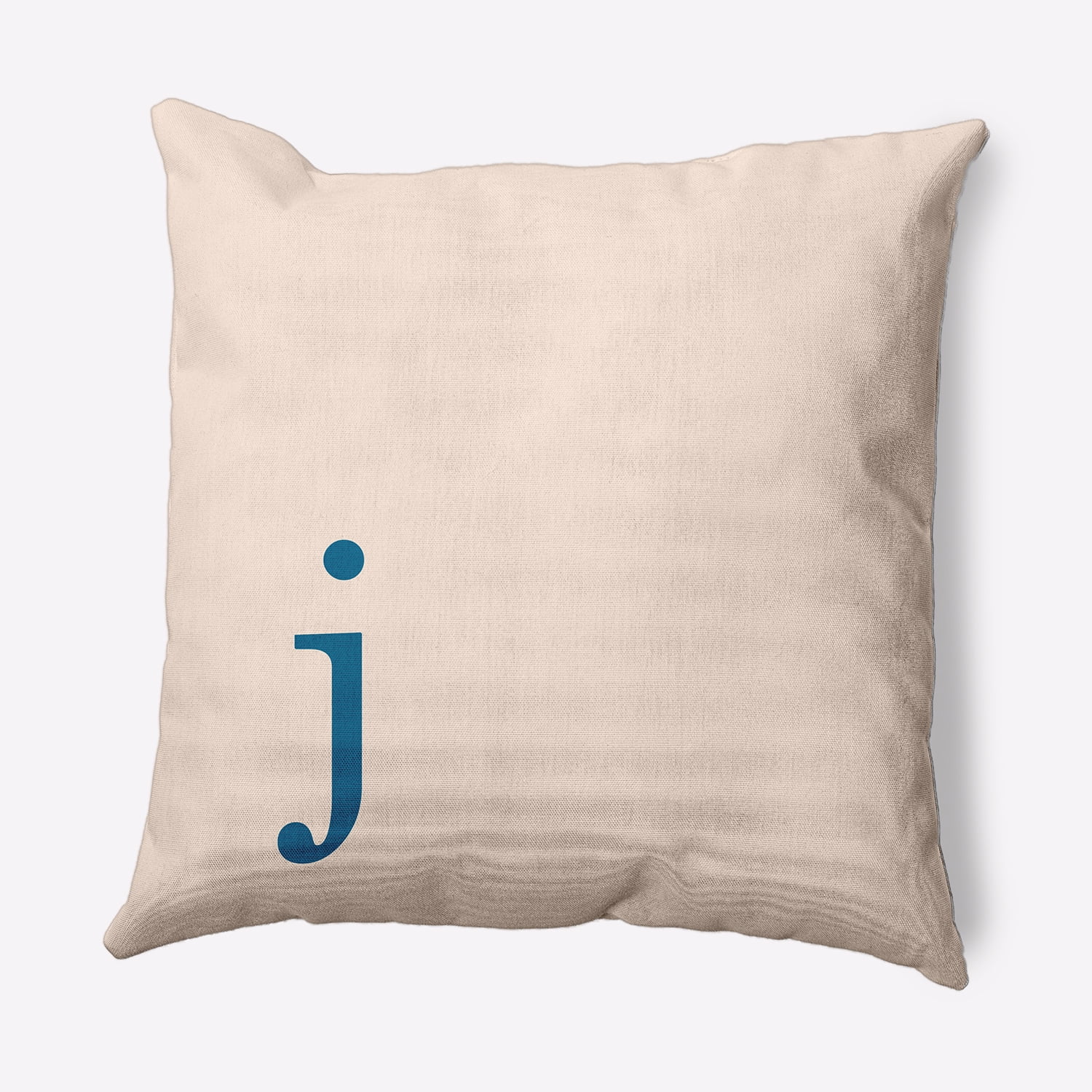 Simply Daisy 16" x 16" Modern Monogram Decorative Throw Pillow, Autumn Blue