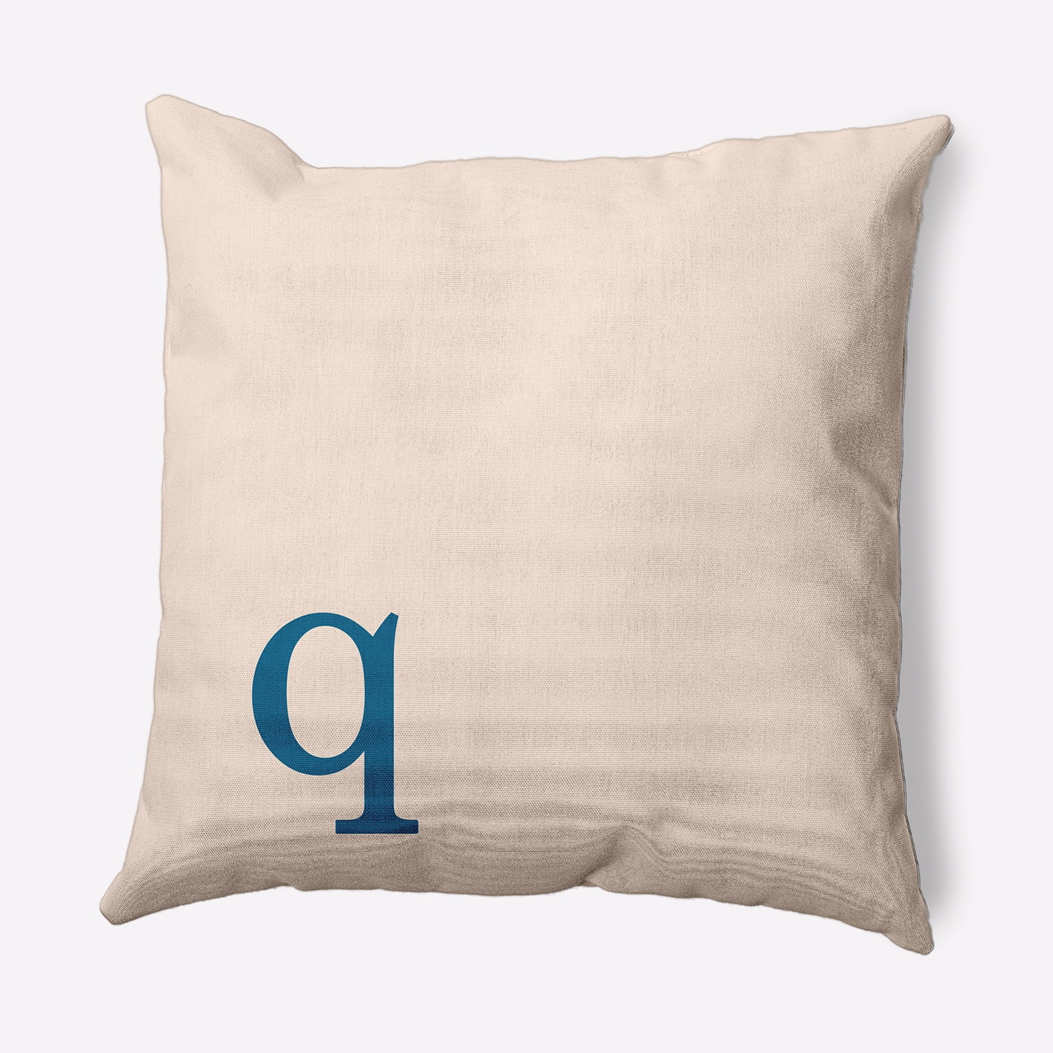 Simply Daisy 16" x 16" Modern Monogram Decorative Throw Pillow, Autumn Blue