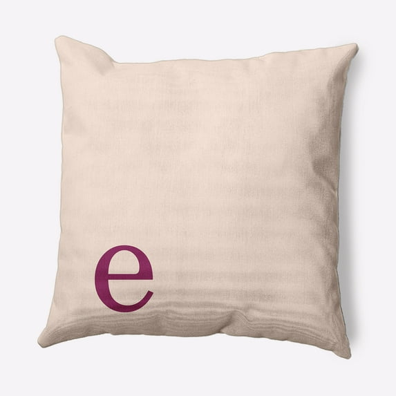 Simply Daisy 16" x 16" Modern Monogram Decorative Throw Pillow, Dusty Rose