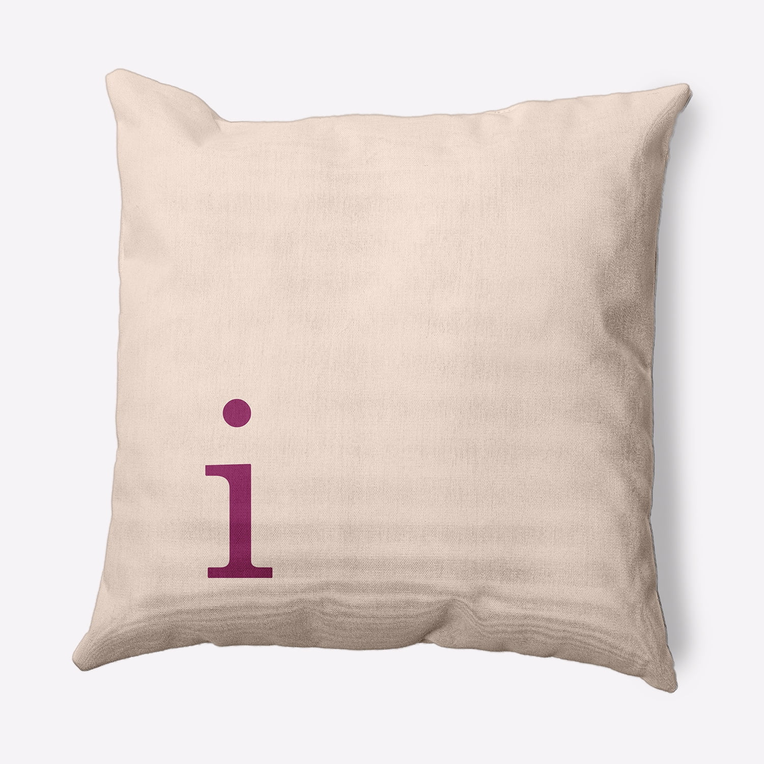 Simply Daisy 16" x 16" Modern Monogram Decorative Throw Pillow, Dusty Rose