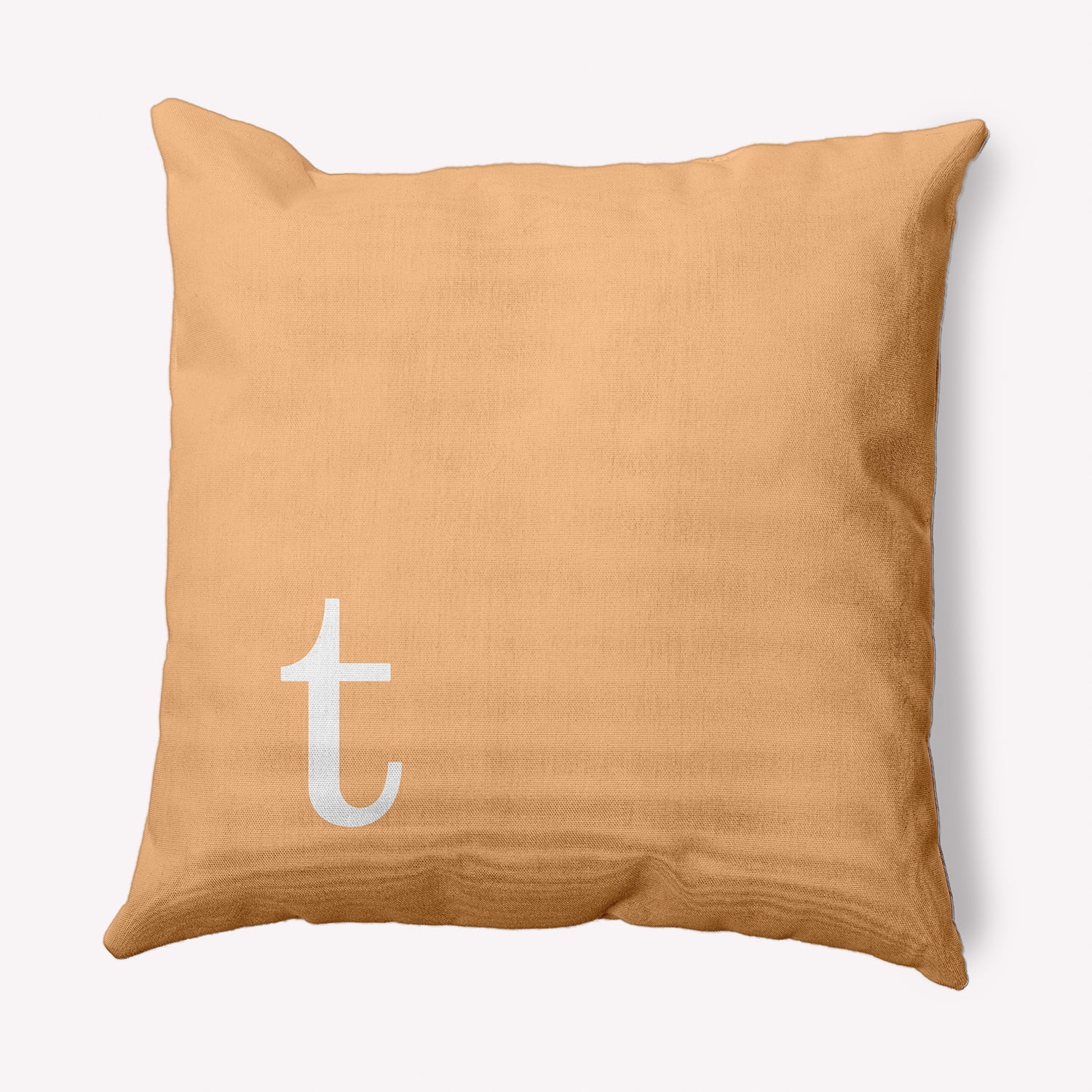 Simply Daisy 16" x 16" Modern Monogram Decorative Throw Pillow, Pale Gold