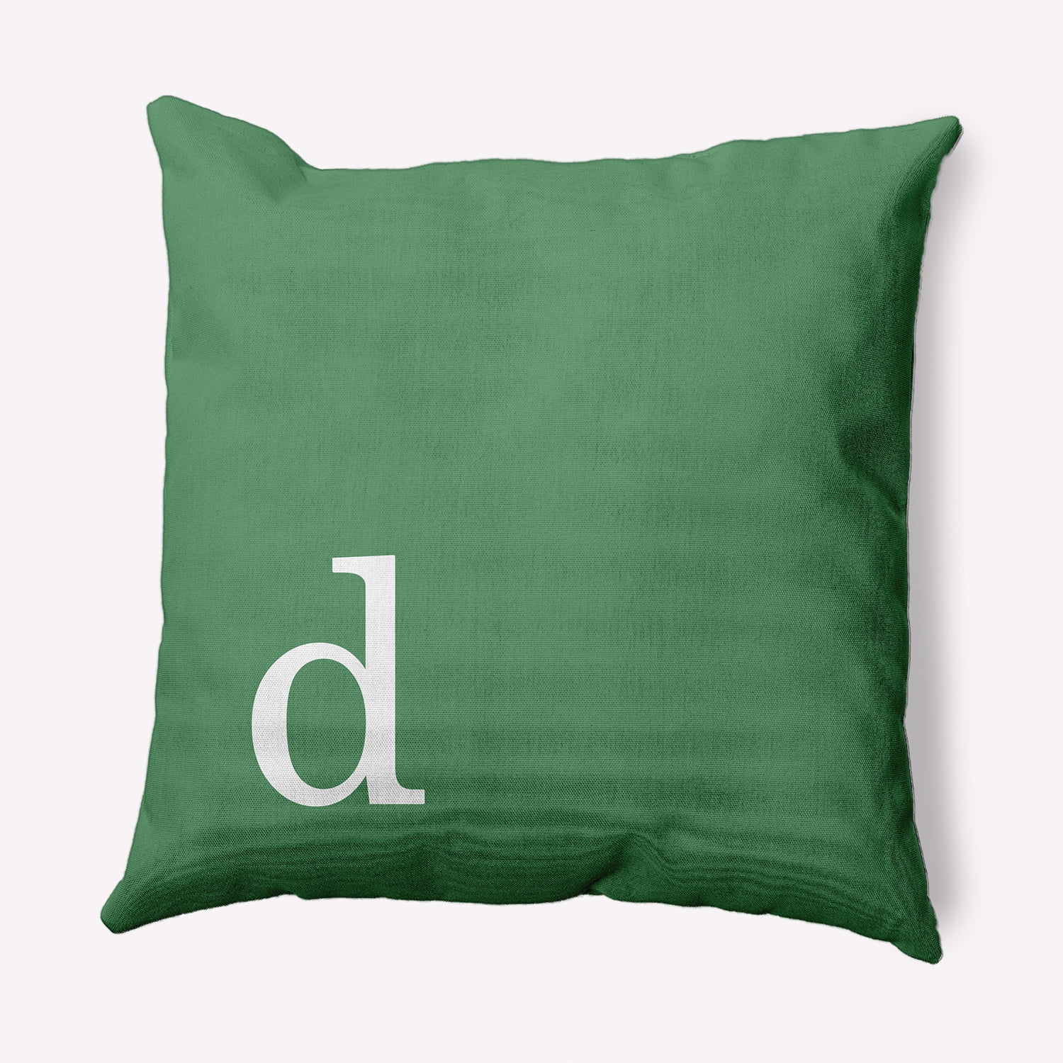 Simply Daisy 16" x 16" Modern Monogram Decorative Throw Pillow, Sage