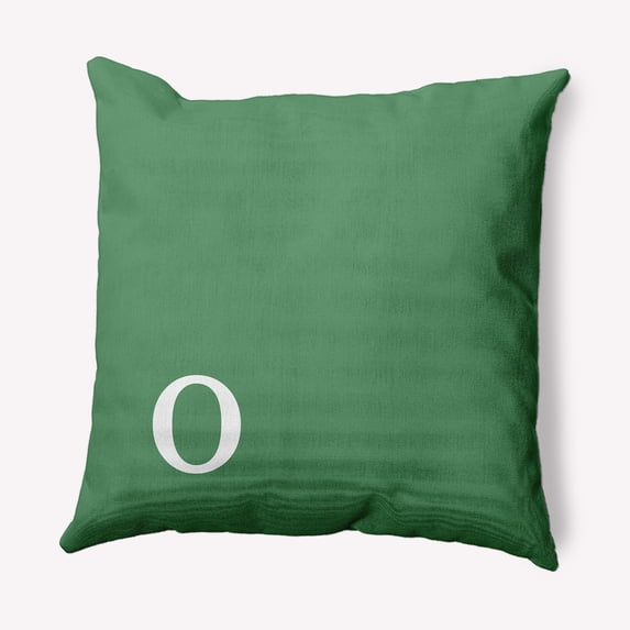 Simply Daisy 16" x 16" Modern Monogram Decorative Throw Pillow, Sage