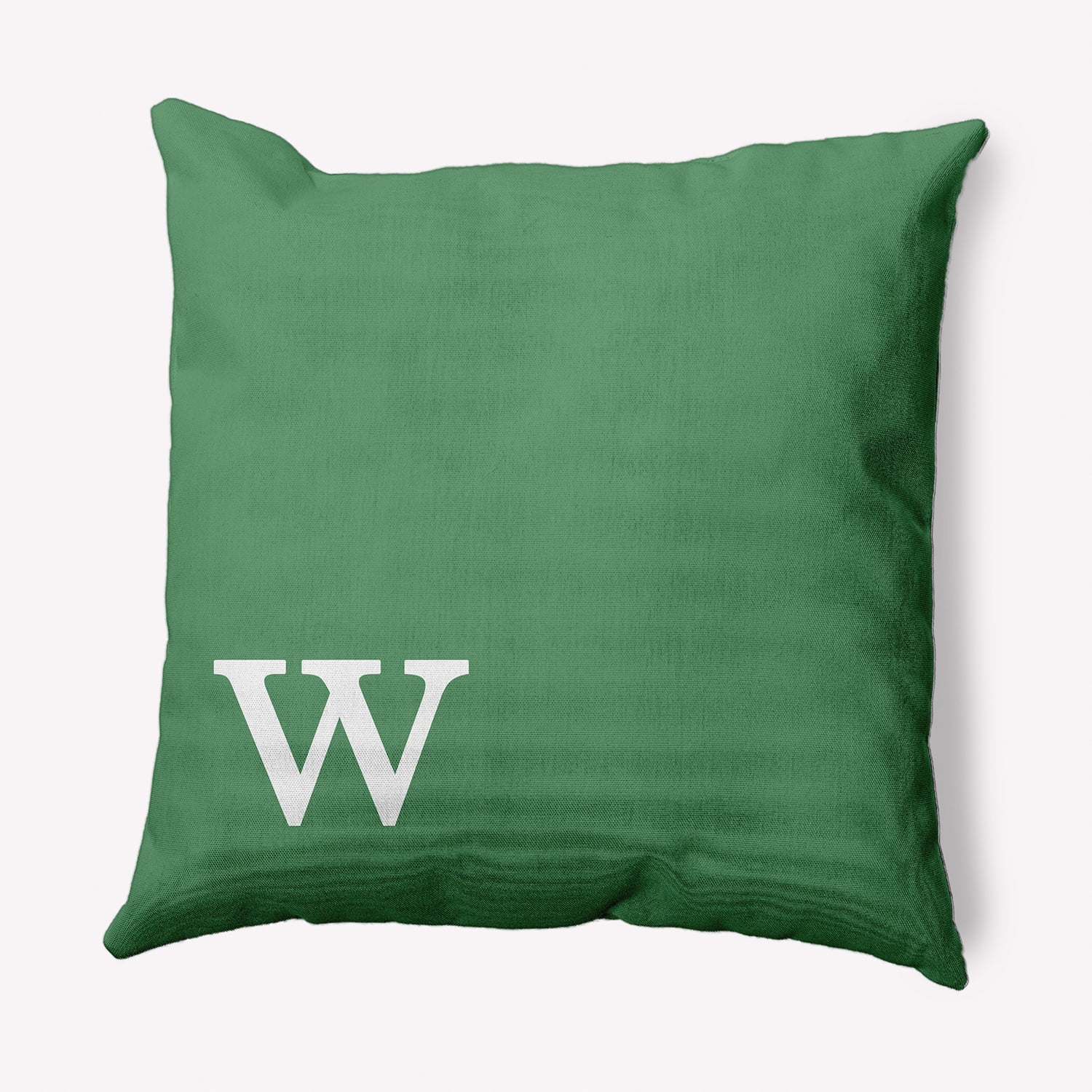 Simply Daisy 16" x 16" Modern Monogram Decorative Throw Pillow, Sage