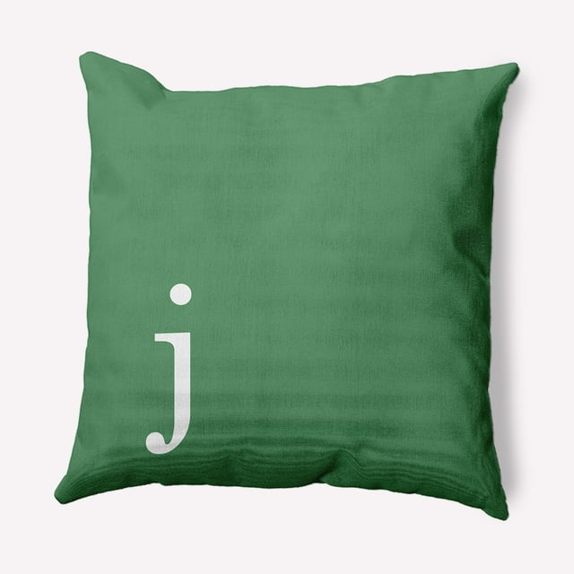 Simply Daisy 16" x 16" Modern Monogram Decorative Throw Pillow, Sage