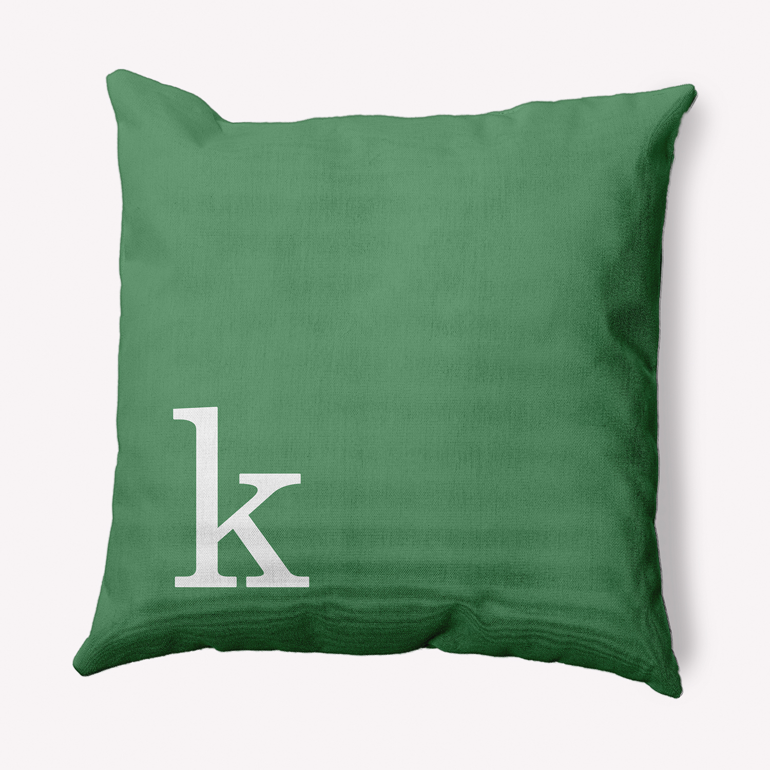 Simply Daisy 16" x 16" Modern Monogram Decorative Throw Pillow, Sage