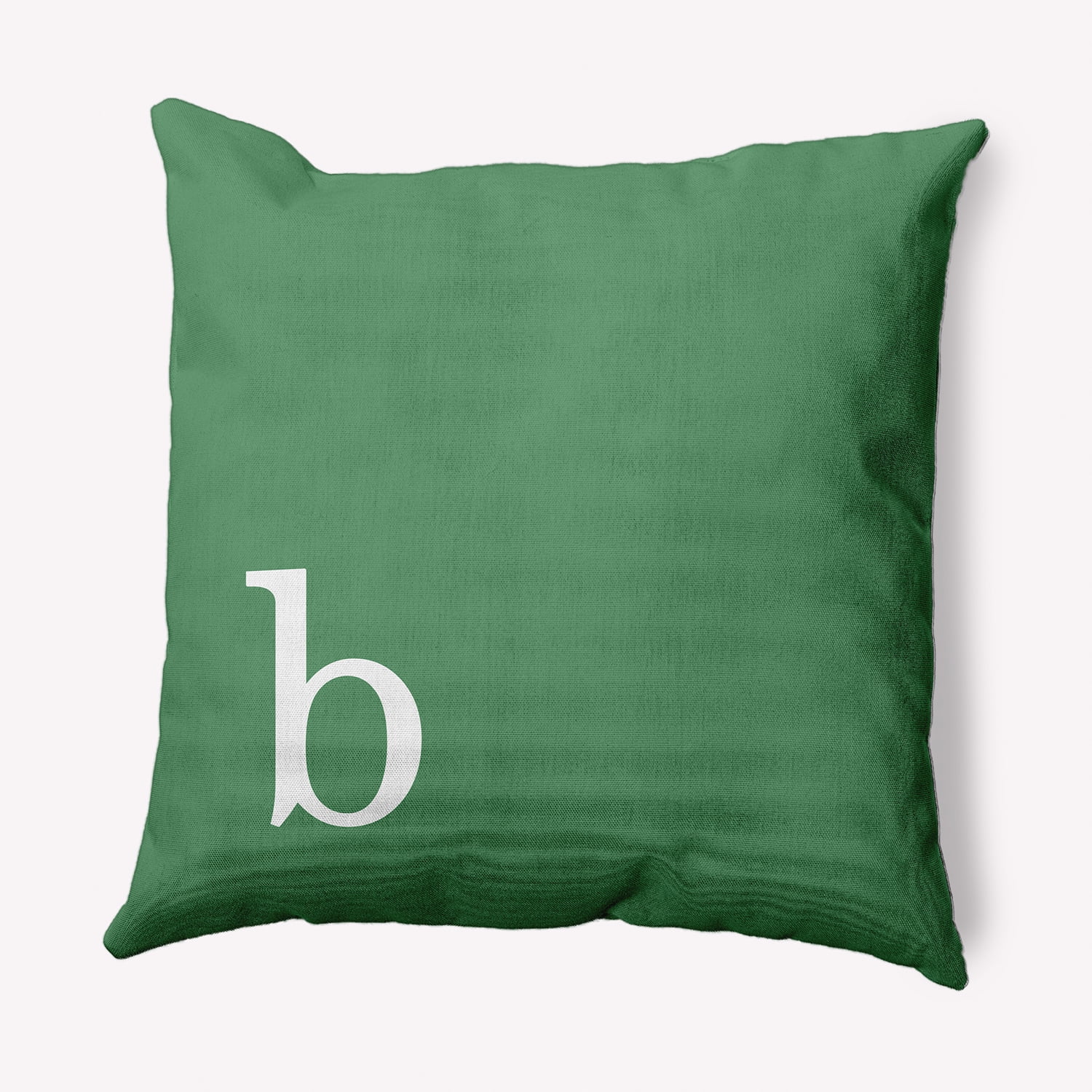 Simply Daisy 16" x 16" Modern Monogram Decorative Throw Pillow, Sage