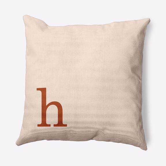 Simply Daisy 16" x 16" Modern Monogram Decorative Throw Pillow, Sienna