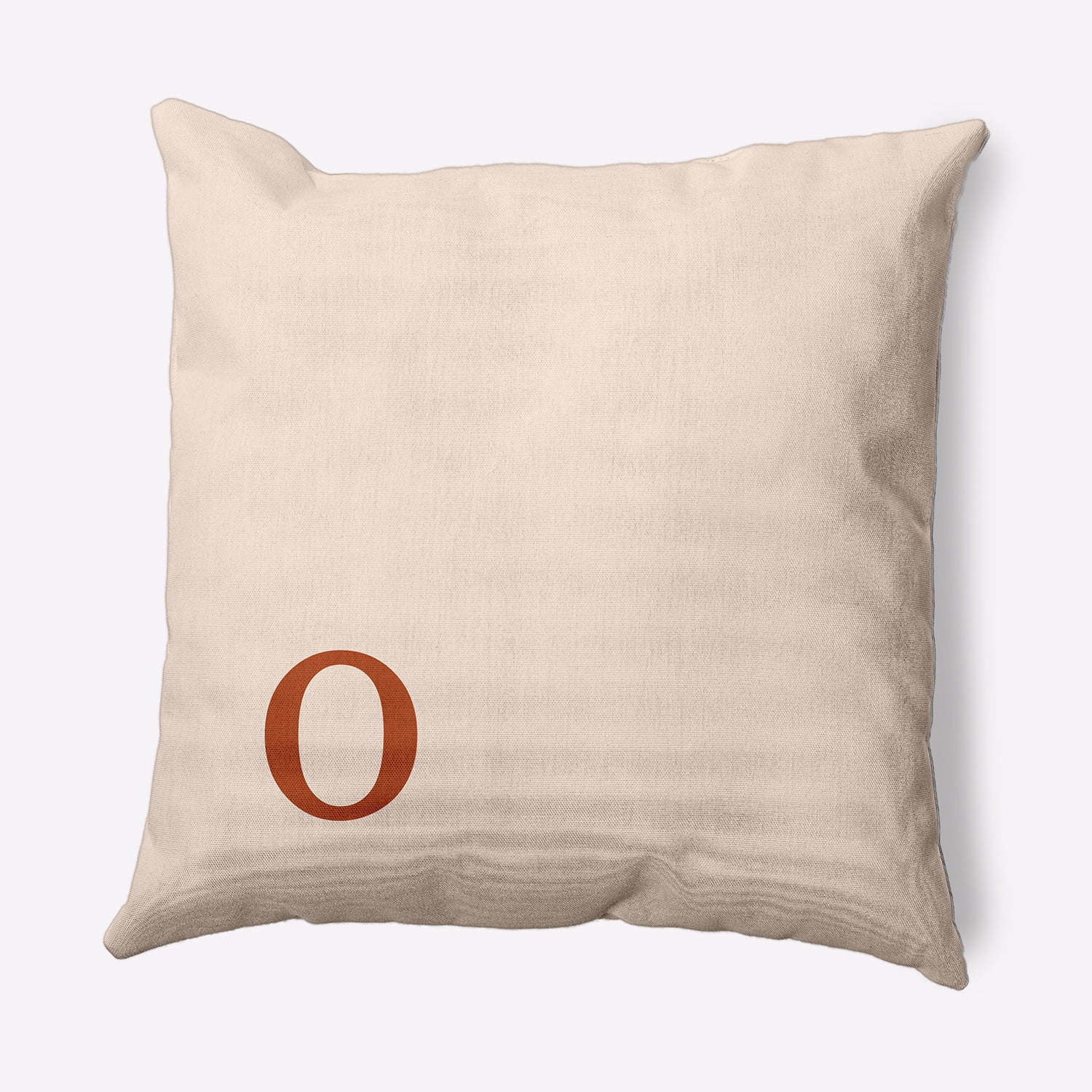 Simply Daisy 16" x 16" Modern Monogram Decorative Throw Pillow, Sienna