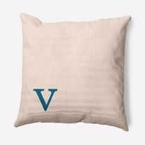 Simply Daisy 16" x 16" Modern Monogram Indoor/Outdoor Polyester Throw Pillow, Autumn Blue