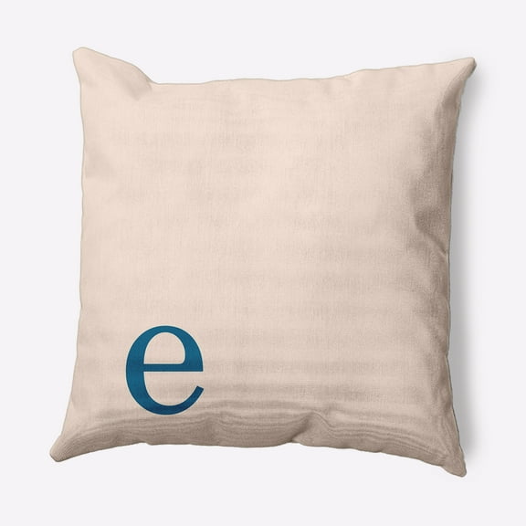 Simply Daisy 16" x 16" Modern Monogram Indoor/Outdoor Polyester Throw Pillow, Autumn Blue