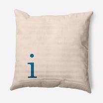 Simply Daisy 16" x 16" Modern Monogram Indoor/Outdoor Polyester Throw Pillow, Autumn Blue