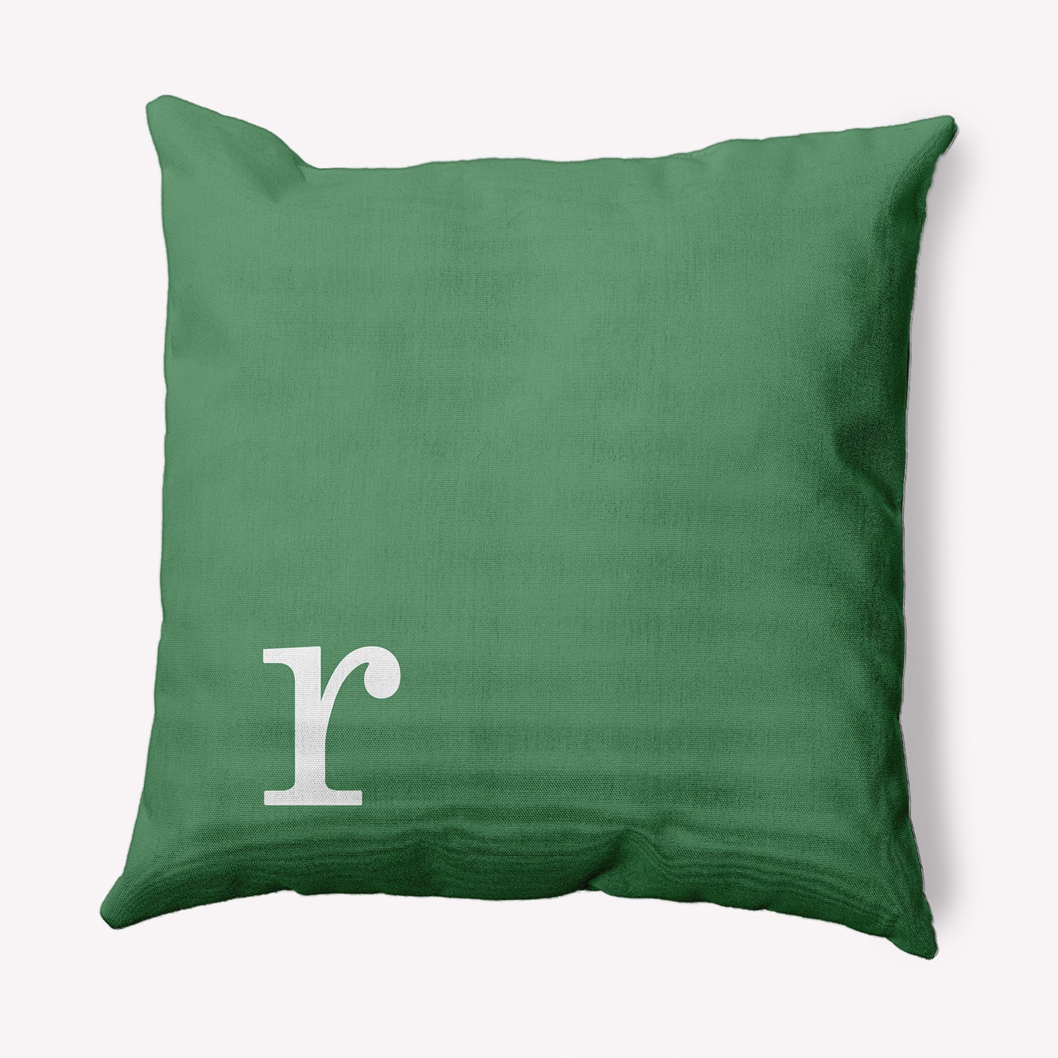 Simply Daisy 16" x 16" Modern Monogram Indoor/Outdoor Polyester Throw Pillow, Sage