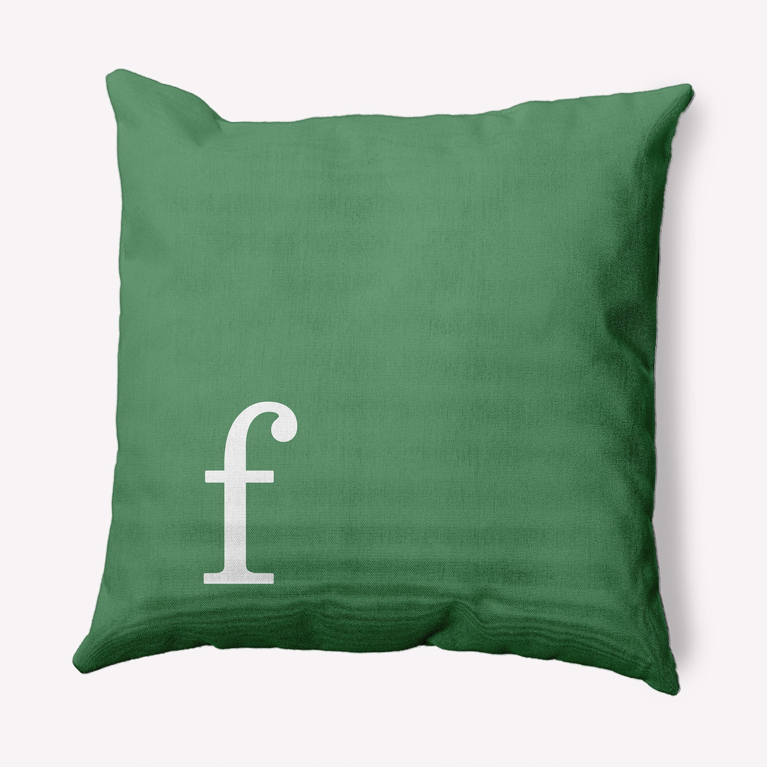 Simply Daisy 16" x 16" Modern Monogram Indoor/Outdoor Polyester Throw Pillow, Sage