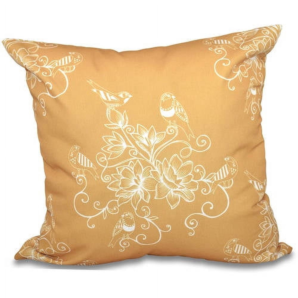 Simply Daisy 16" x 16" Morning Birds Floral Outdoor Pillow