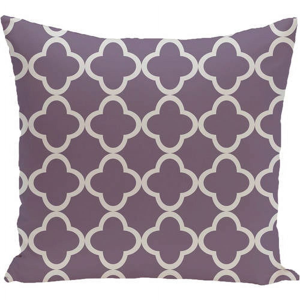Simply Daisy 16" x 16" Moroccan Polyester Indoor/Outdoor Pillow, Purple (1 count)