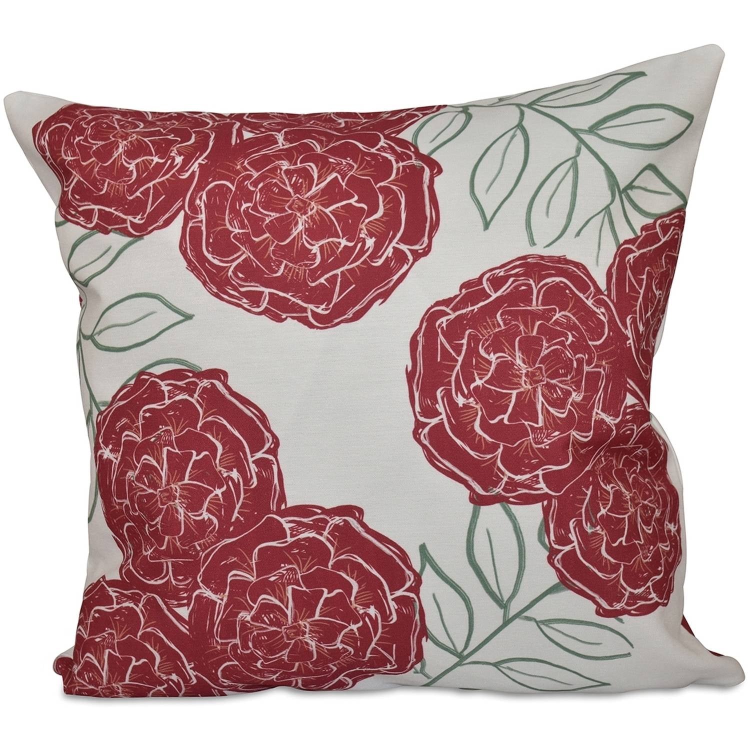Simply Daisy 16" x 16" Mums the Word Floral Print Pillow