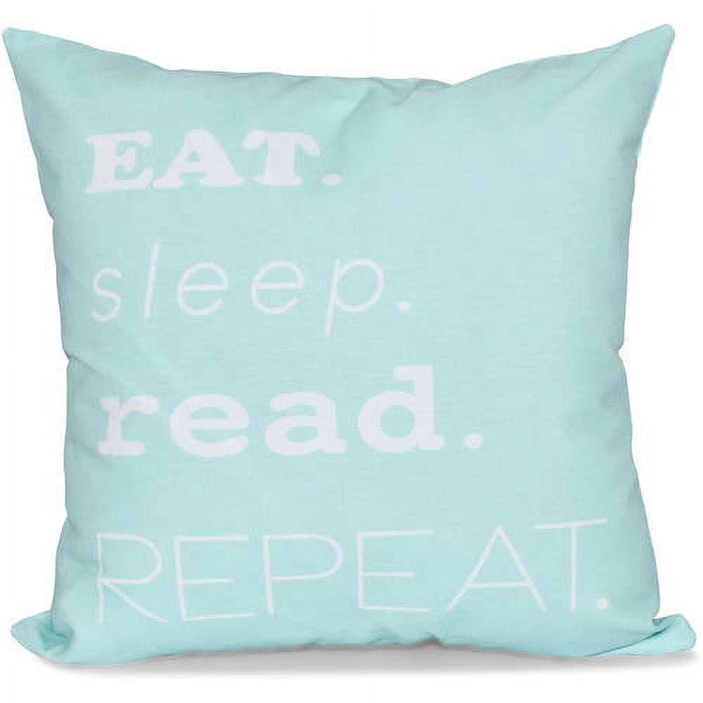 Simply Daisy 16" x 16" My Mantra Word Print Outdoor Pillow