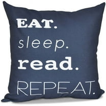 Simply Daisy 16" x 16" My Mantra Word Print Outdoor Pillow