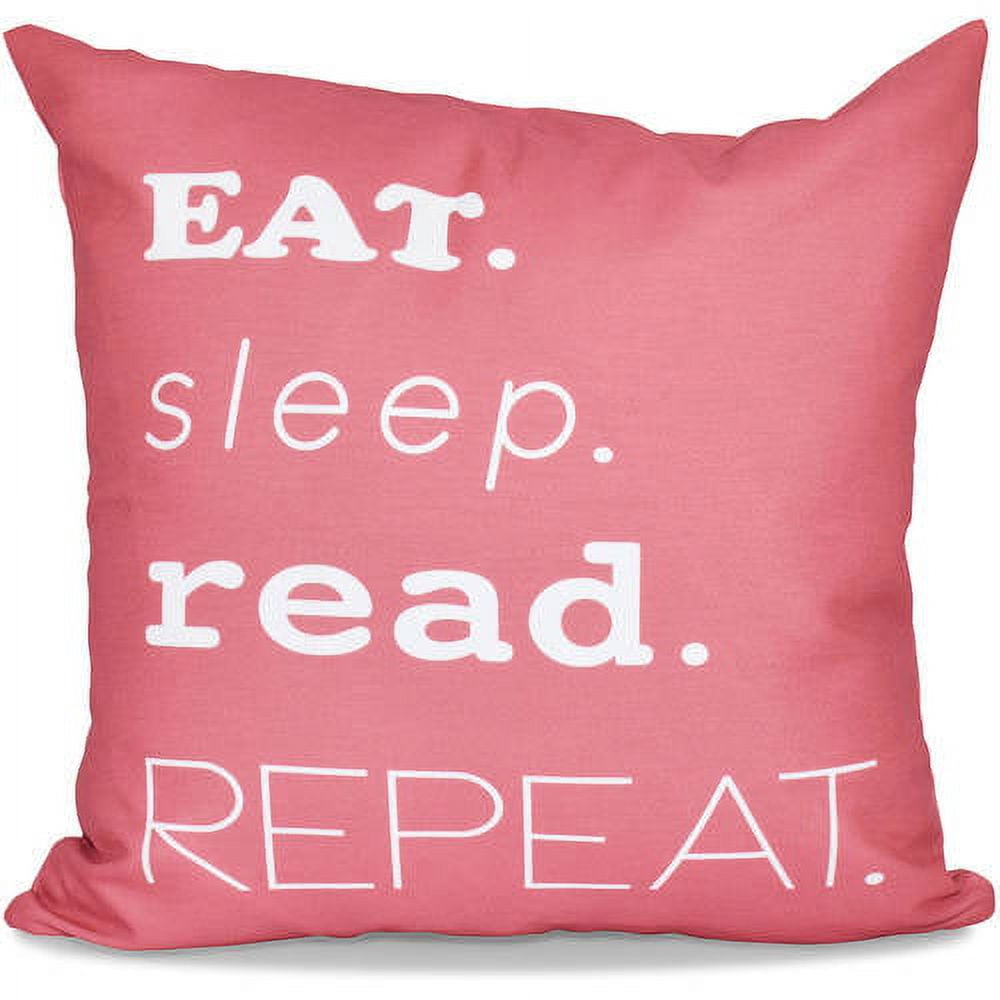 Simply Daisy 16" x 16" My Mantra Word Print Outdoor Pillow