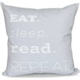 thumbnail image 1 of Simply Daisy 16" x 16" My Mantra Word Print Pillow, Grey, 1 of 2