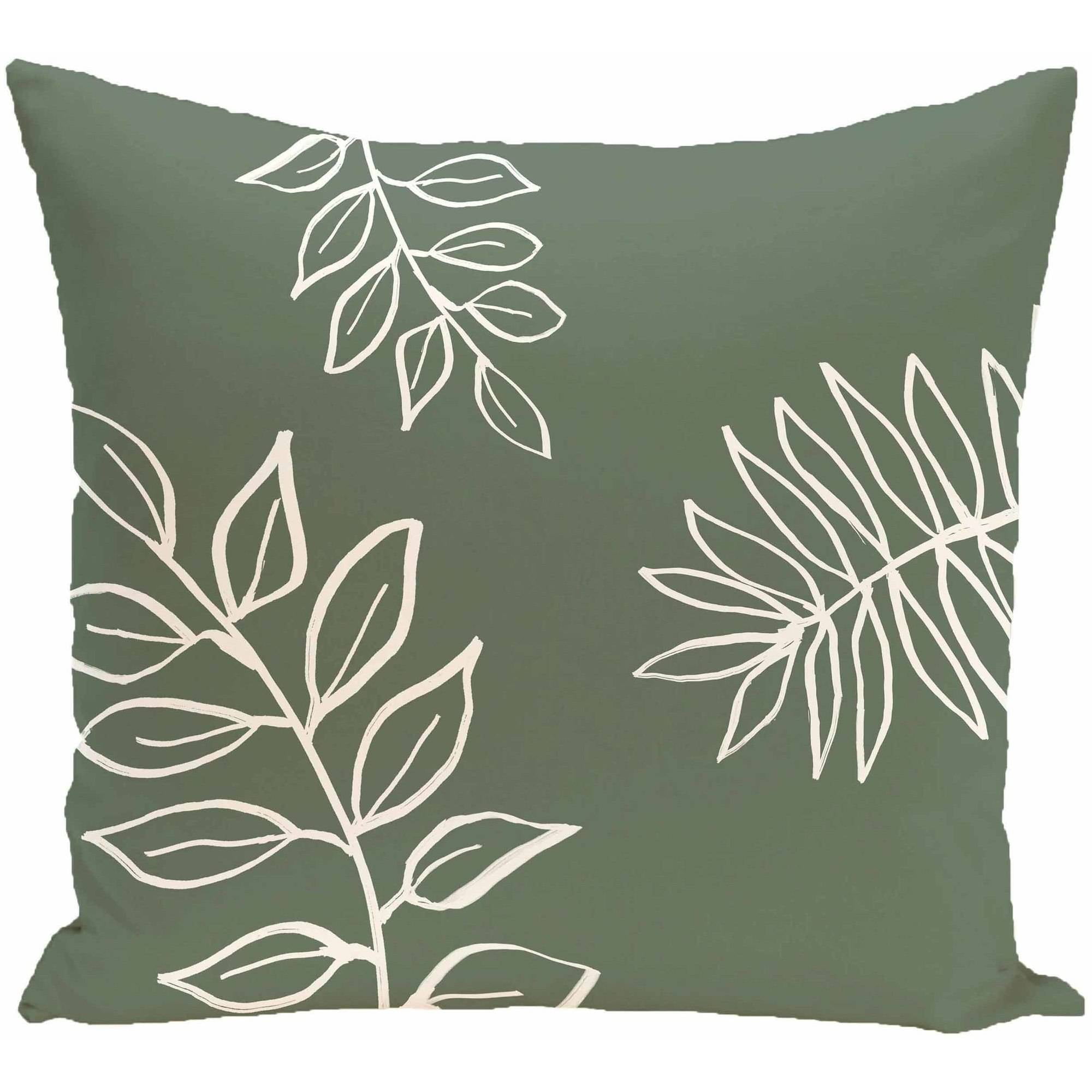 Simply Daisy 16" x 16" My best frond Floral Print Pillow, Green