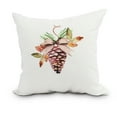 thumbnail image 1 of Simply Daisy, 16" x 16"Natural Oranment Off White Holiday Print Decorative Outdoor Throw Pillow, 1 of 1