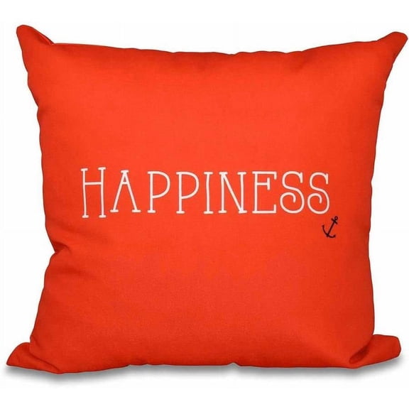 Simply Daisy 16" x 16" Nautical Happiness Word Print Pillow
