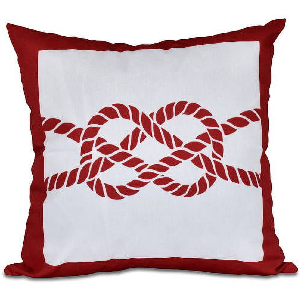 Simply Daisy 16" x 16" Nautical Knot Geometric Print Outdoor Pillow