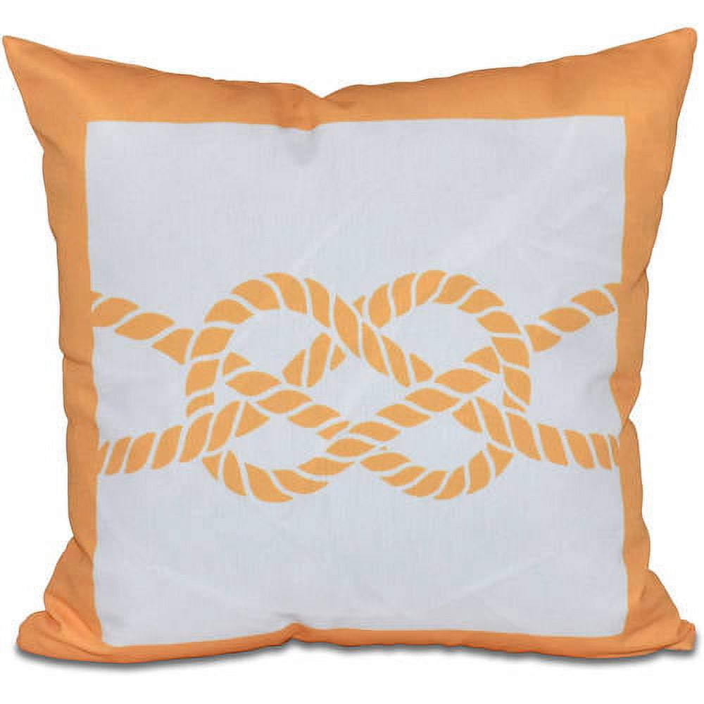 Simply Daisy 16" x 16" Nautical Knot Geometric Print Outdoor Pillow