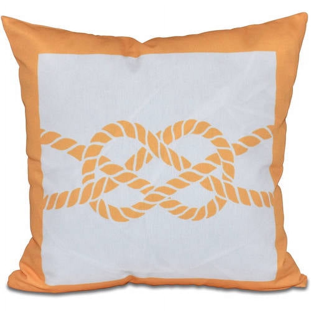 Simply Daisy 16" x 16" Nautical Knot Geometric Print Pillow